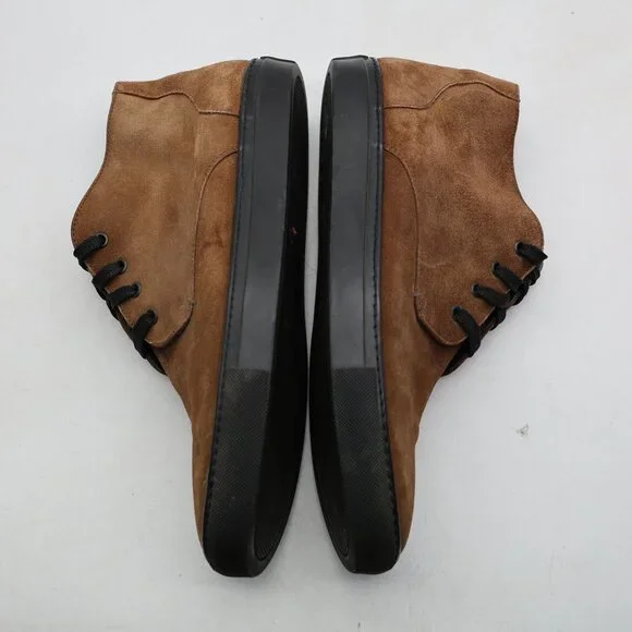 Harrys of London Mid Top Brown Suede Leather Men's EU 43.5 Casual Shoes Italy - Picture 8 of 11